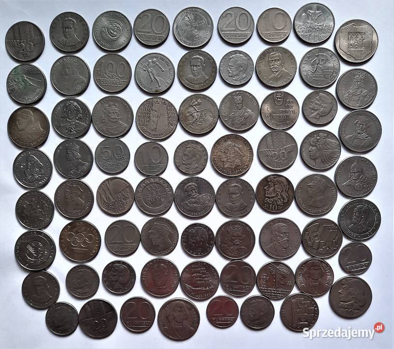 Zestaw IV Monet 80 sztuk Polska PRL Gliwice