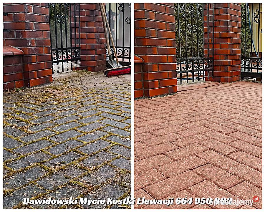 Mycie kostki brukowej elewacji polbruku Kościerzyna