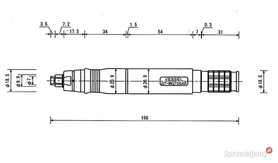 Mikroszlifierka pneumatyczna VESSEL GTMG75SAR Bydgoszcz