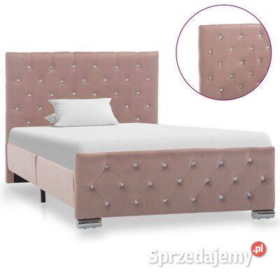 vidaXL Rama łóżka różowa tapicerowana aksamitem Warszawa