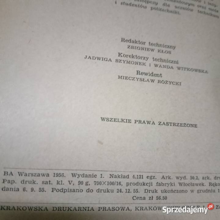 Technologia cementu książki antykwariat Bródno tradycyjny podręcznik Warszawa