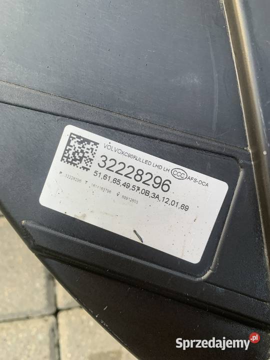 Lampa FULL LED Volvo XC90 Lewa oryginał 32228296 wielkopolskie Pleszew