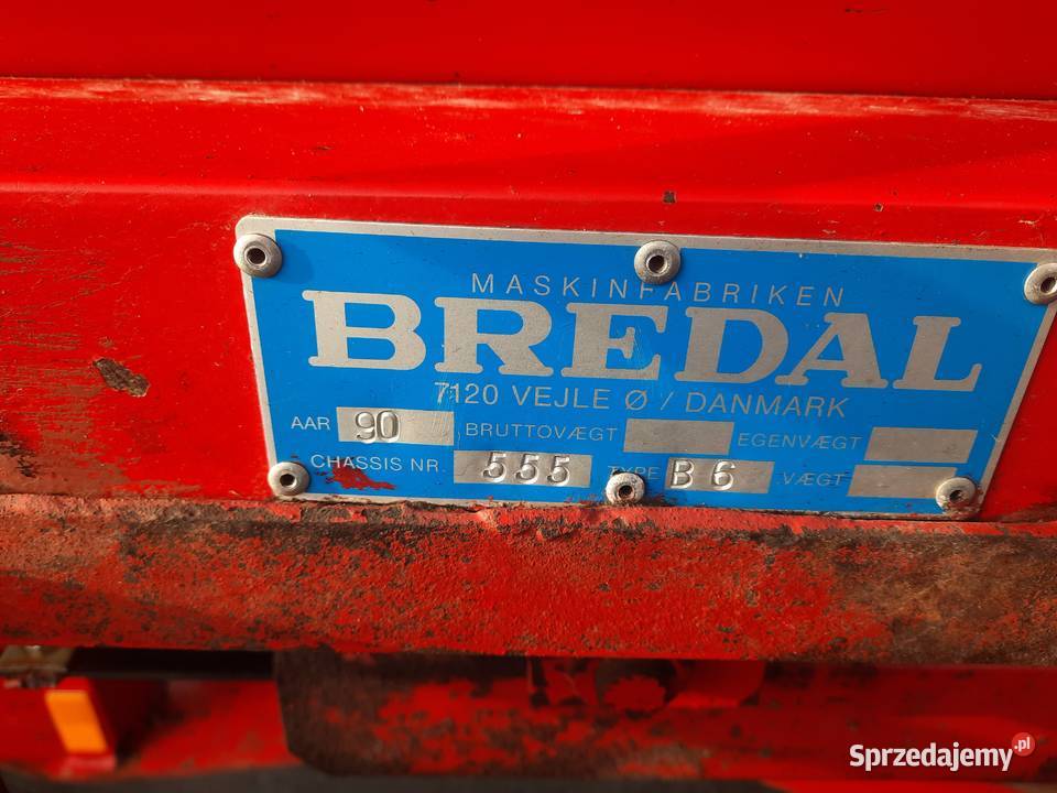 Rozsiewacz Bredal 6 ton Września sprzedam