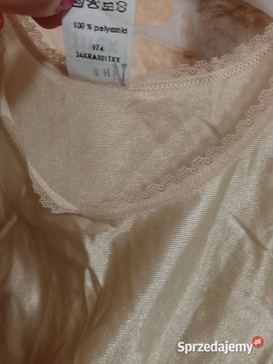 4850 4XL5XL Beżowo złota halka pod sukienkę z