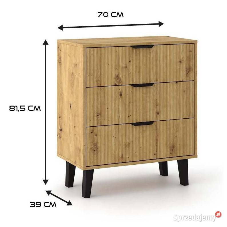 Komoda Scandi 3S SLIM DĄB ARTISAN sprzedam