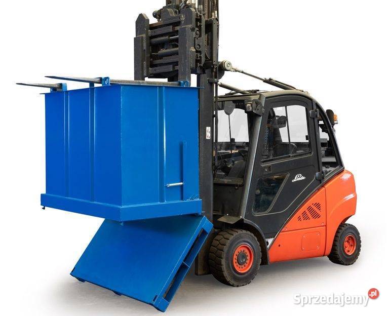 Kontener z otwieranym dołem 1500 litrów do wózka łódzkie