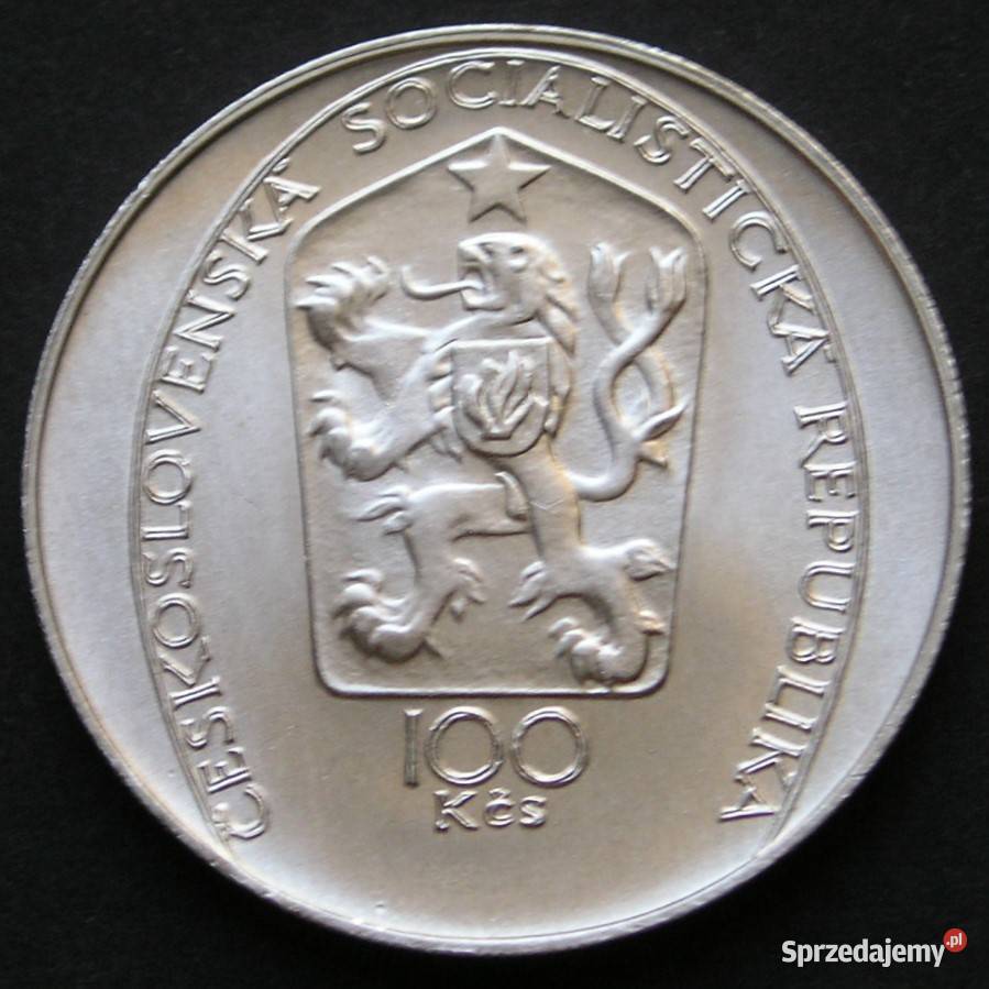 Czechosłowacja 100 koron 1985 Brandl SREBRO stan Łódź