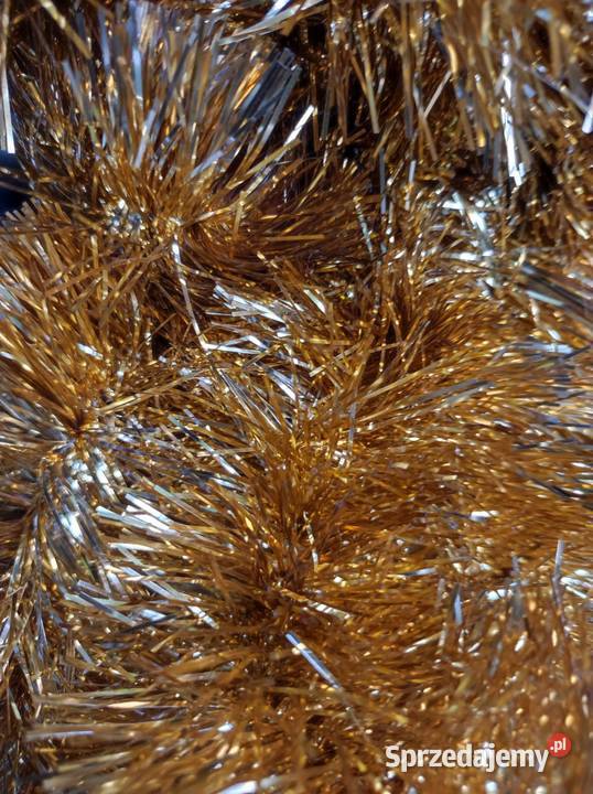 złoty długi łańcuch choinkowy na choinkę XXL Kielce