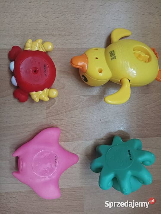 Kaczka nakręcana i gumowe zabawki pływające Bieruń
