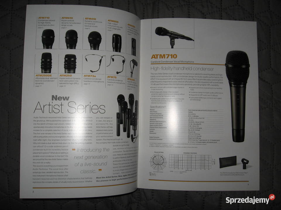 AudioTechnica microphones catalogs brochures mikrofony pomorskie Kępice