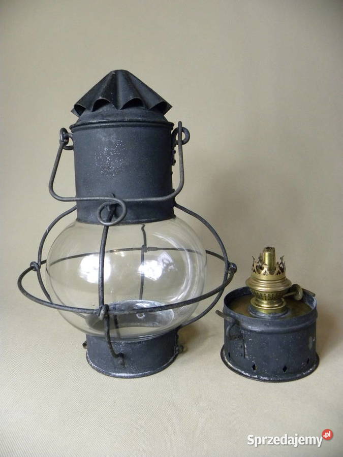 Stara lampa naftowa okrętowa lampa żaglowca Legnica