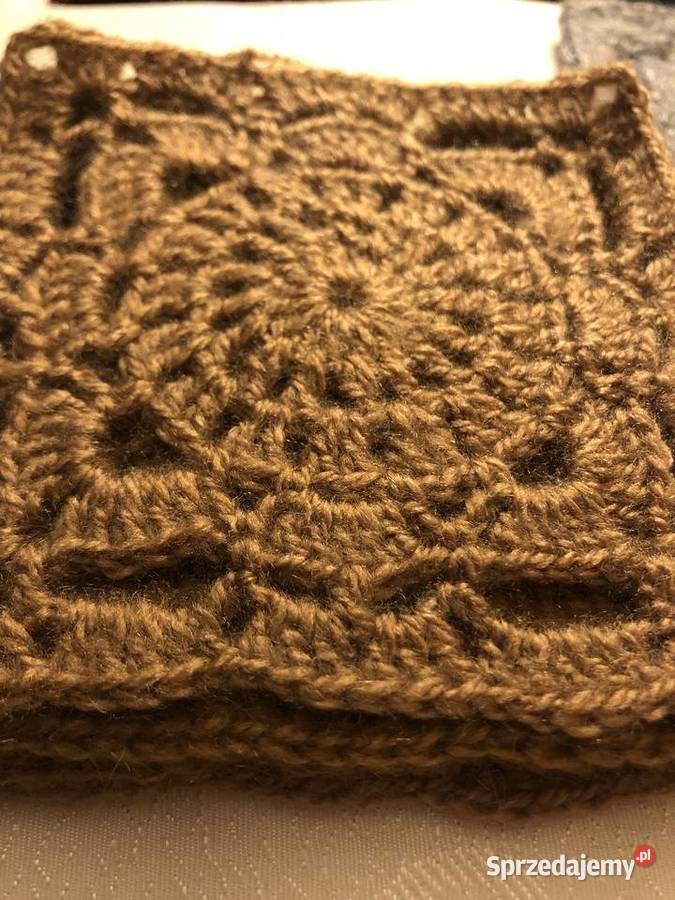 Kwadraty babunina szydełku plednarzutapoduszka Zegrze