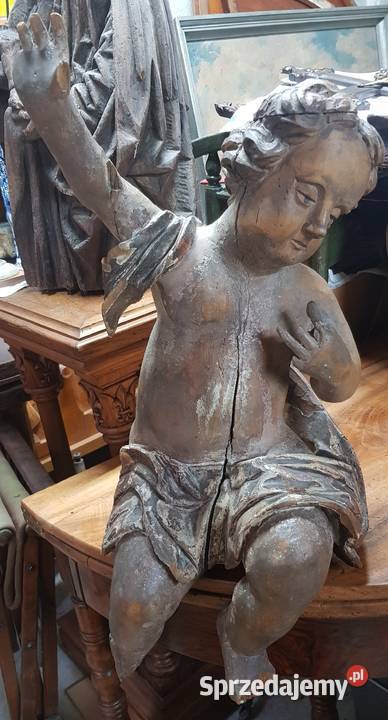Anioł putto rzeźba barokowa XVIII Antyki, Sztuka, Kolekcje Orneta sprzedam