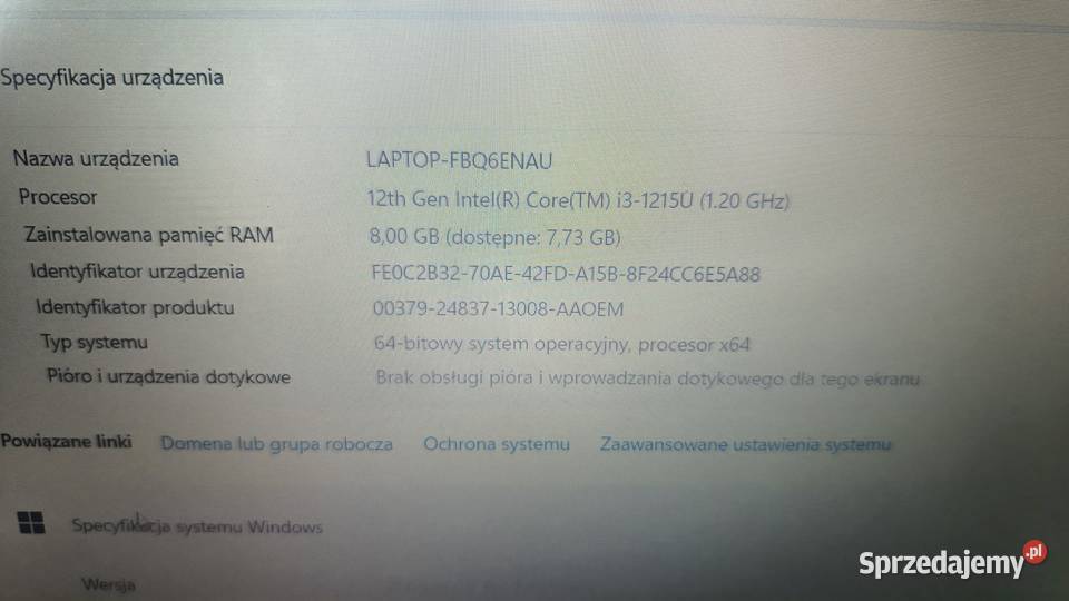 Laptop Lenovo V15 śląskie Katowice