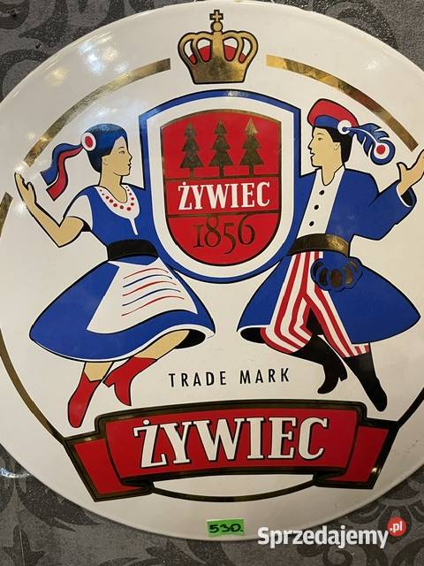 Stary emaliowany szyld Żywiec reklama piwa małopolskie Kraków