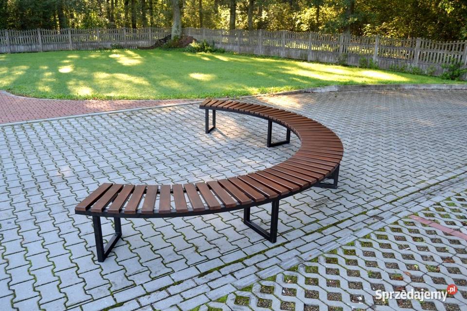 Ławka półokrągła ŁUK II bez oparcia miejska Kraków