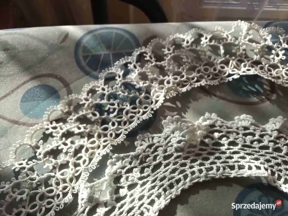 Prl kołnierzyk bawełna szydełkowe hand made Łódź sprzedam