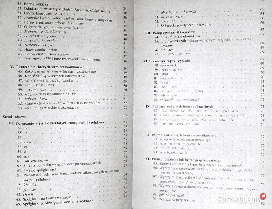 Zasady pisowni polskiej i interpunkcji ze Chełm sprzedam