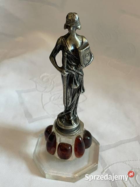 Figurka Temidy Posrebrzana z Księgą LEX Kraków