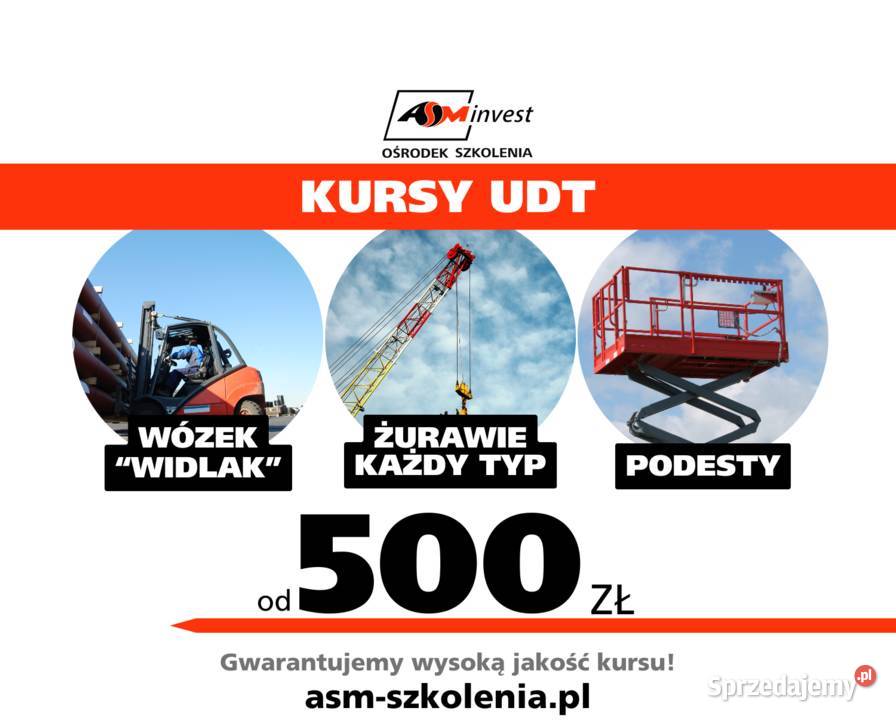 UPRAWNIENIA UDT kurs na wózki widlaki suwnice Częstochowa