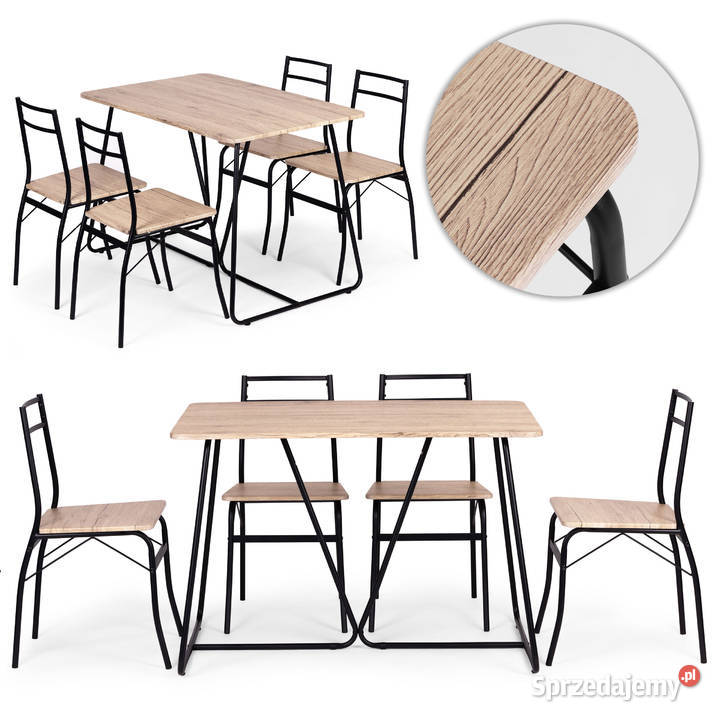 Zestaw mebli do jadalni kuchni stół 4 krzesła Smogorzów