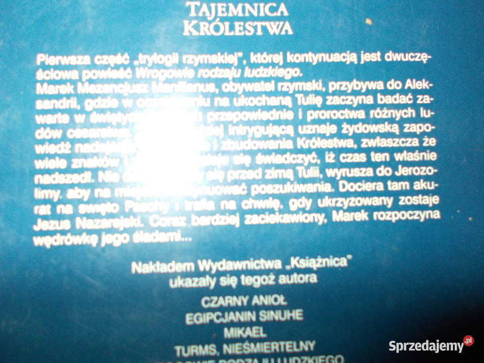 Mika Waltari Tajemnica królestwa Rok wydania 1996 Proza i poezja opolskie Głubczyce