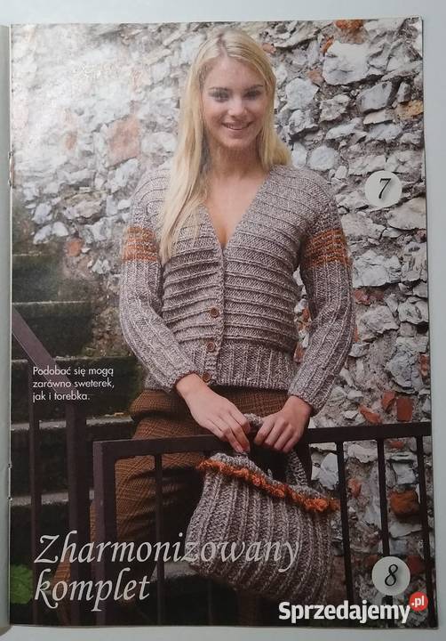 Dama w swetrze 122013 szydełko druty Gdańsk