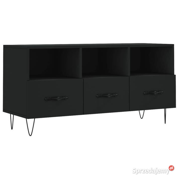 Szafka pod TV czarna 102x36x50 materiał Warszawa