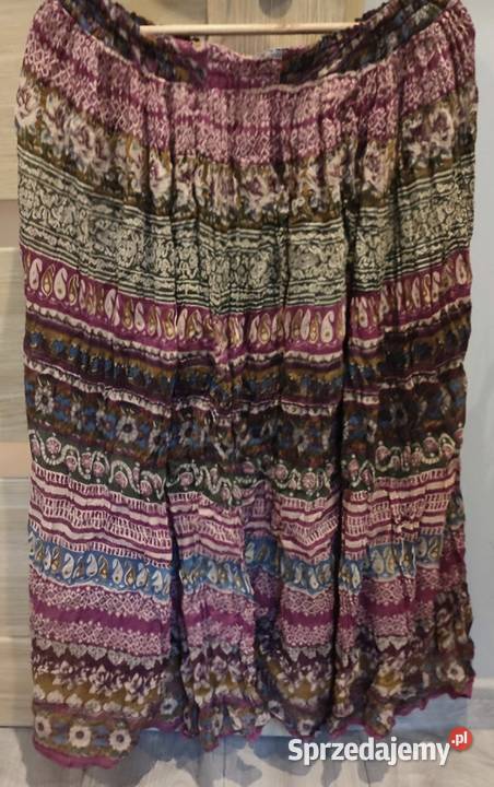 Przewiewna SPÓDNICA indyjska marszczona bawełna Lublin