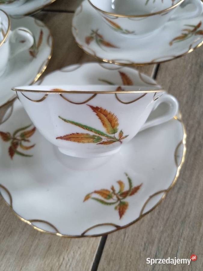 Serwis kawowy 11 osób Porcelana Francuska Wyposażenie wnętrz Wola Podłężna