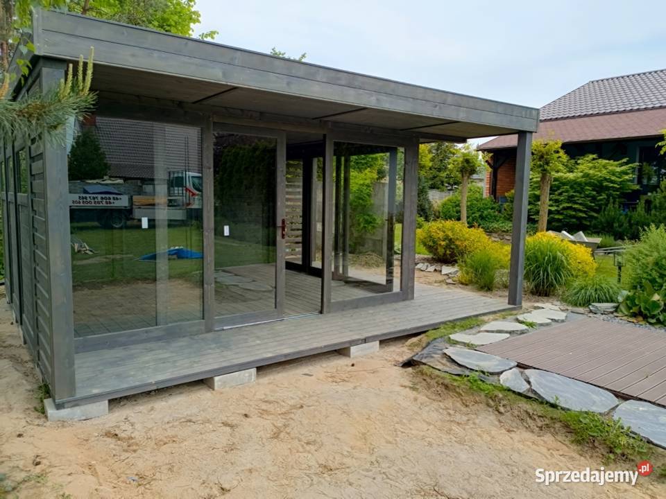 Altana 29 Szklana 4x5m z Dachem z Blachy Podłogą Parzymiechy