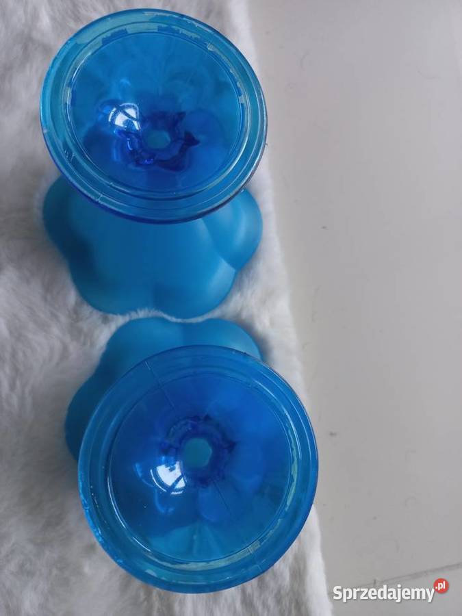 Pucharki szklane na lody w kolorze turkusowym Toruń sprzedam