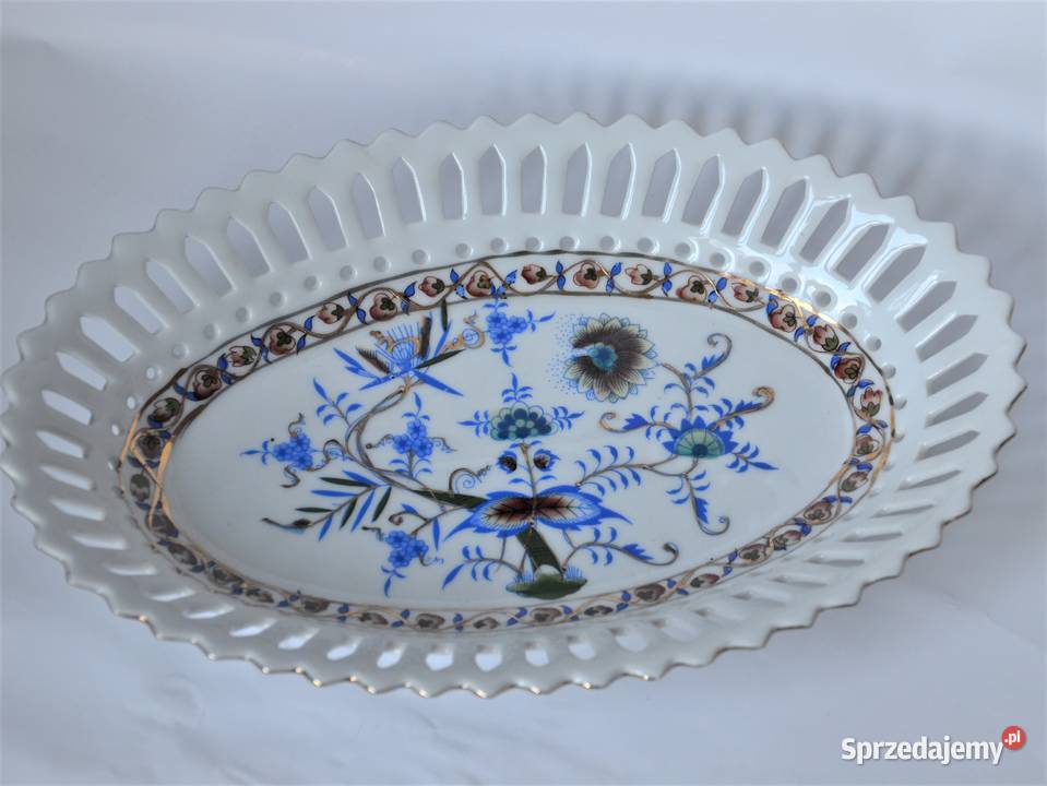 Półmisek porcelanowy koszyk ażurowy wzór mazowieckie Warszawa