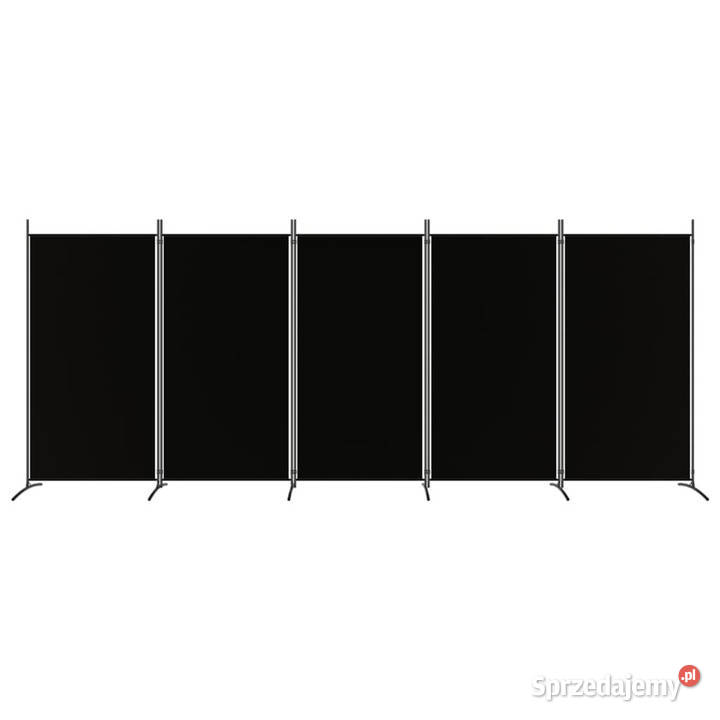 Parawan 5panelowy czarny 433x180 tkanina Warszawa
