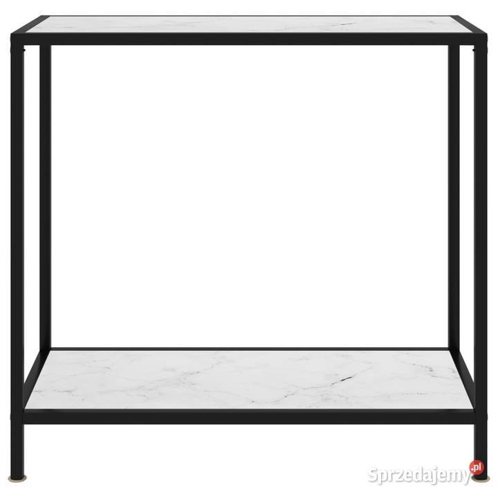 vidaXL Stolik konsolowy biały 80x35x75 szkło Warszawa