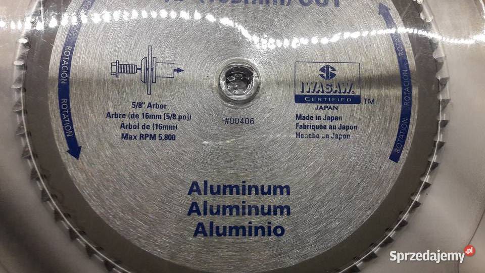 Piły tarczowe NOWE do aluminium 165 mm z 60 Głuchołazy