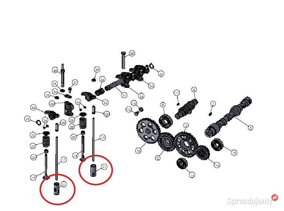 Popychacz szklanka zaworu 1 Mitsubishi VST Tajęcina