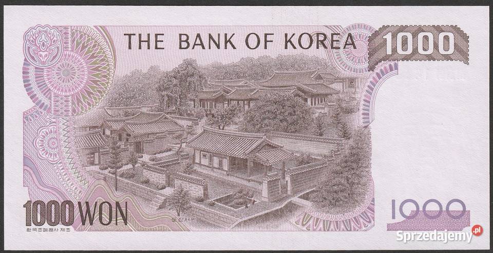 KOREA POŁUDNIOWA 1000 WON 1983 STAN BANKOWY UNC łódzkie Łódź
