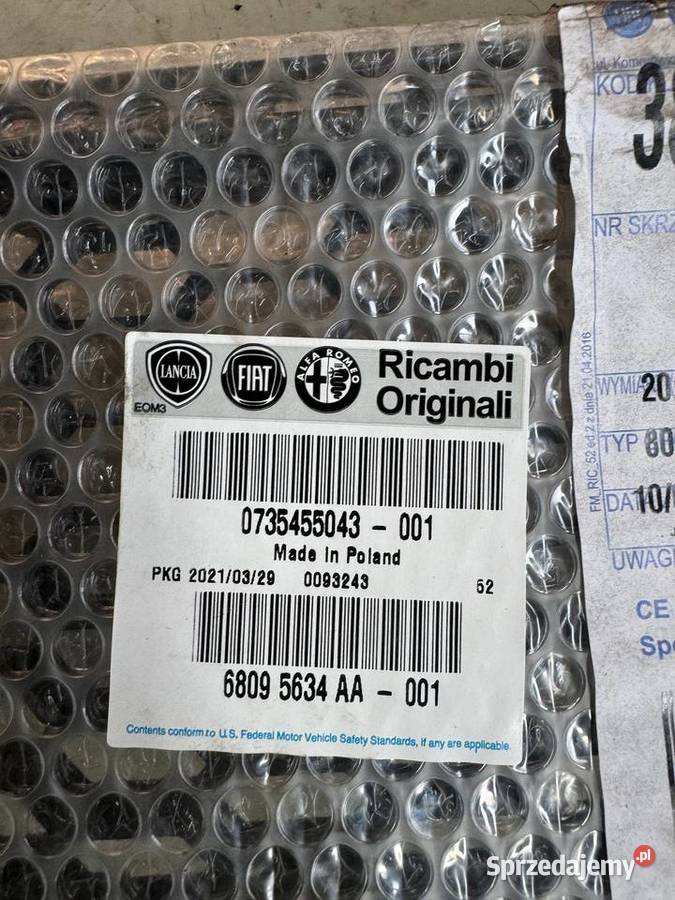 Fiat 500 Atrapa Kratka Przód Orginał 68095634AA Kozy sprzedam