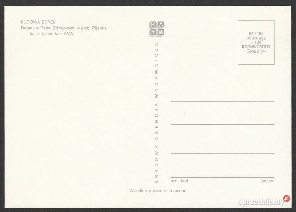 POLSKA KUDOWA ZDRÓJ PIJALNIA 1977 łódzkie