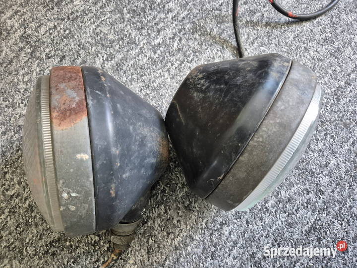 Przednie lampy Ursus C330 Zelmot metalowe małopolskie Bucze