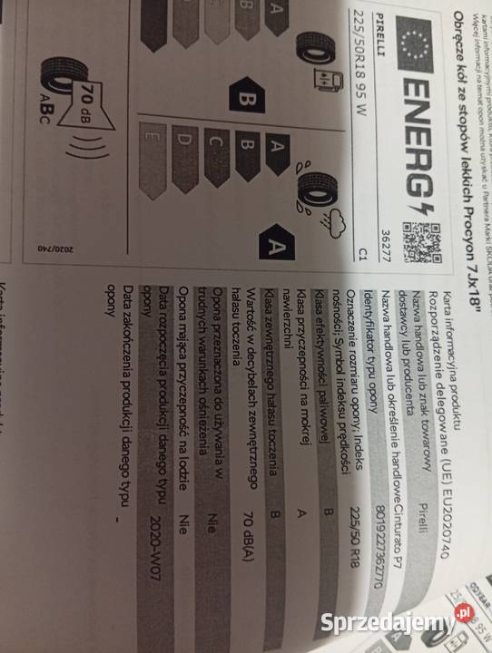 Nowe opony Pirelli 18 Cal Samochodowe Wrocław