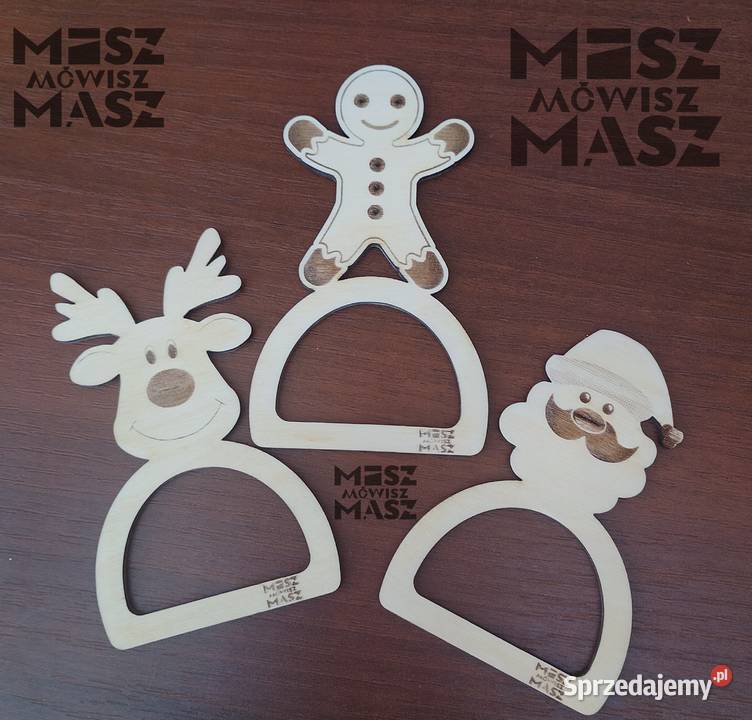 Pierścień drewniany z motywem bożonarodzeniowym Racot sprzedam