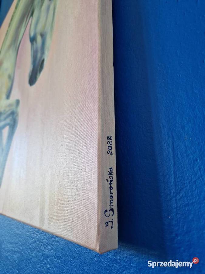 Obraz koń malarstwo olejne 60x60 Malarstwo Nowy Sącz