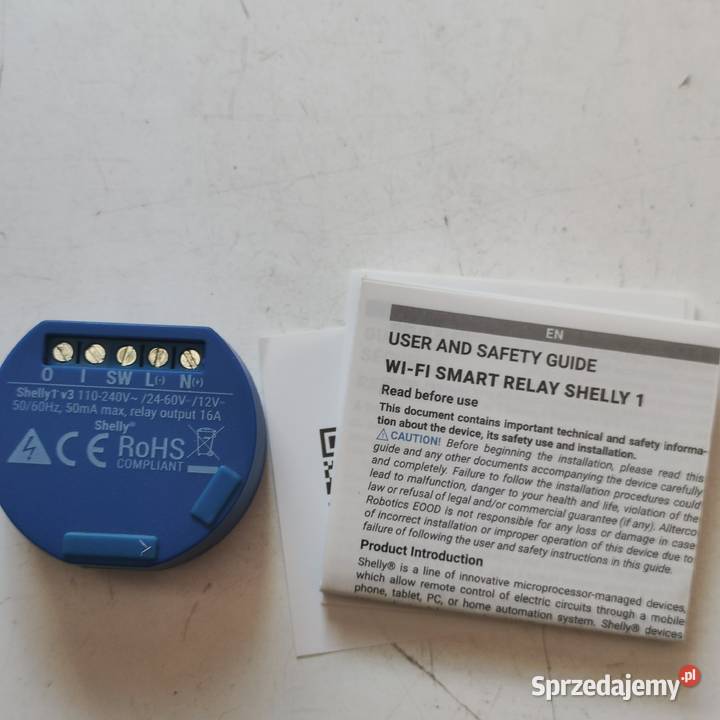 Przełącznik przekaźnika Shelly 1 Internet i komunikacja śląskie Zawiercie