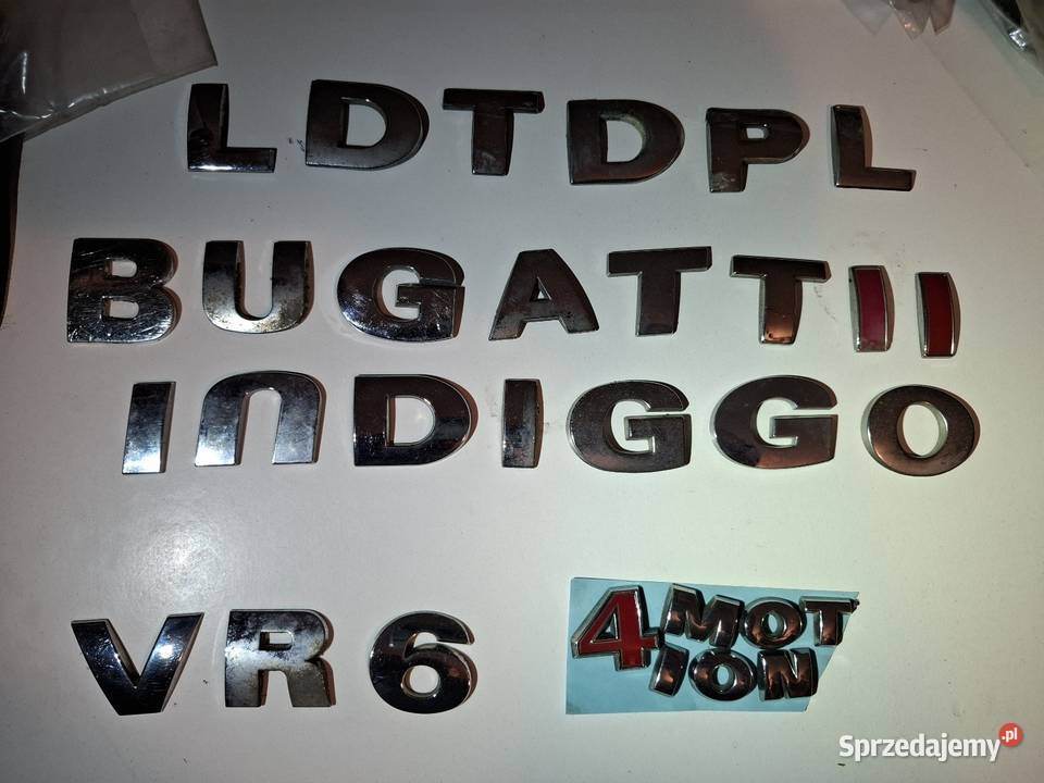 Napis Logo Literki Bugattii Indigo 4Motion Pozostałe Skawina