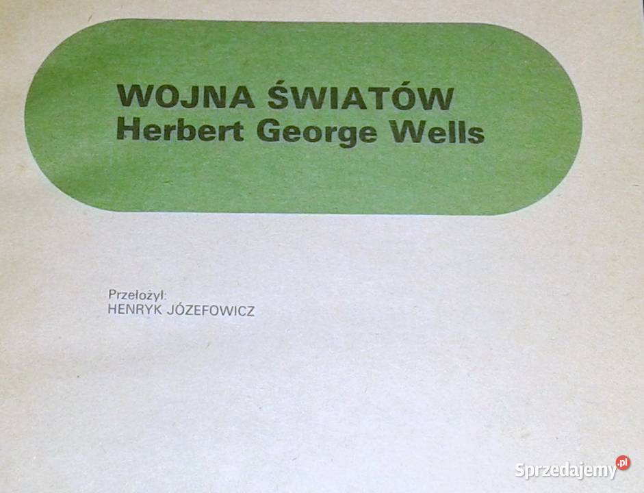 Wojna światów George Herbert Wells miękka Chełm sprzedam