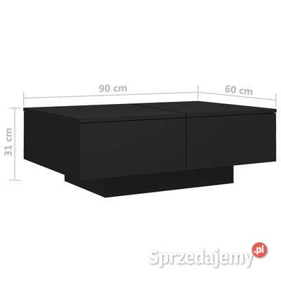 vidaXL Stolik kawowy czarny 90x60x31 materiał mazowieckie Warszawa