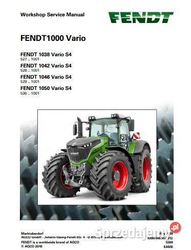 Fendt Vario 1038 1042 1046 1050 instrukcja Poradniki, albumy i reportaże Kielce