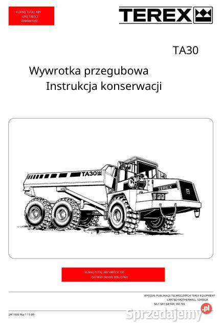 Terex TA30 instrukcja konserwacji i naprawy Kielce